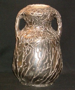 9” Owens Metallic Silver Vase shape 1281
